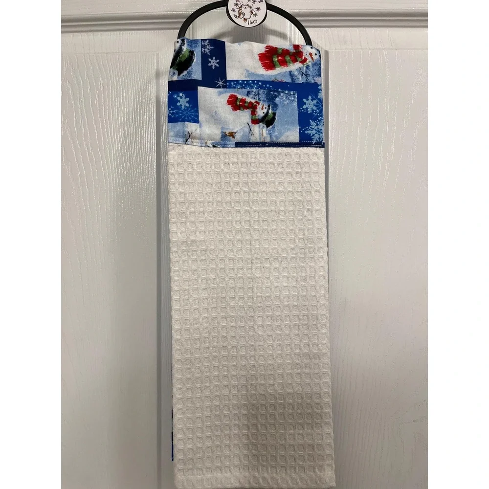 Snowman Kitchen Scarf: Christmas Kitchen Boa Hand Towel